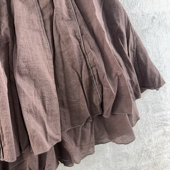 Vtg 2000s Y2K Large Skirt Unique Layered Tiered Flared Mini Peasant Boho Fairy - Picture 3 of 9